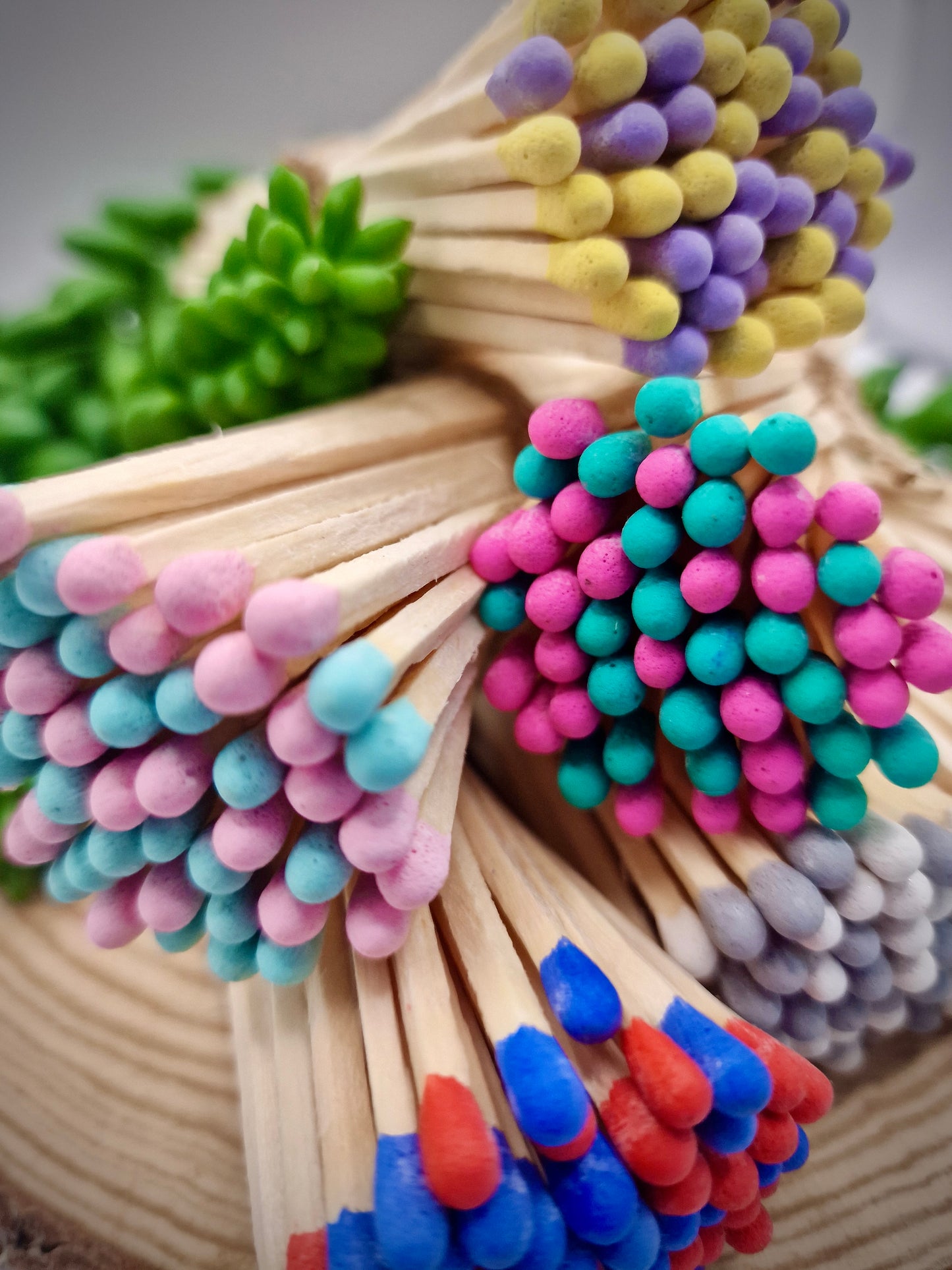 Luxury Long Coloured Matches Refill. 100mm/10cm/4 inches.