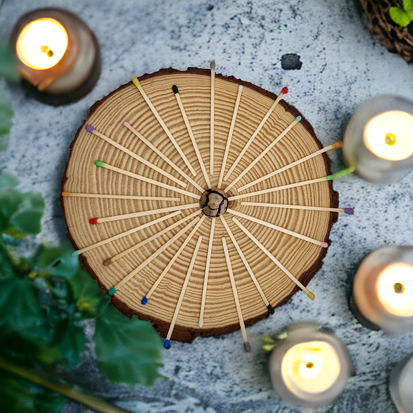 Luxury Long Coloured Matches Refill. 100mm/10cm/4 inches.