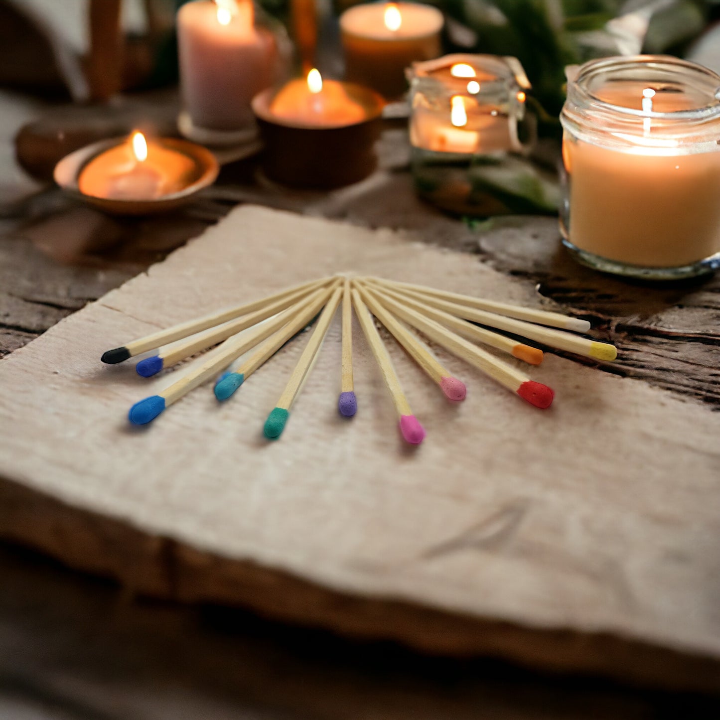 Luxury Long Coloured Matches Refill. 100mm/10cm/4 inches.
