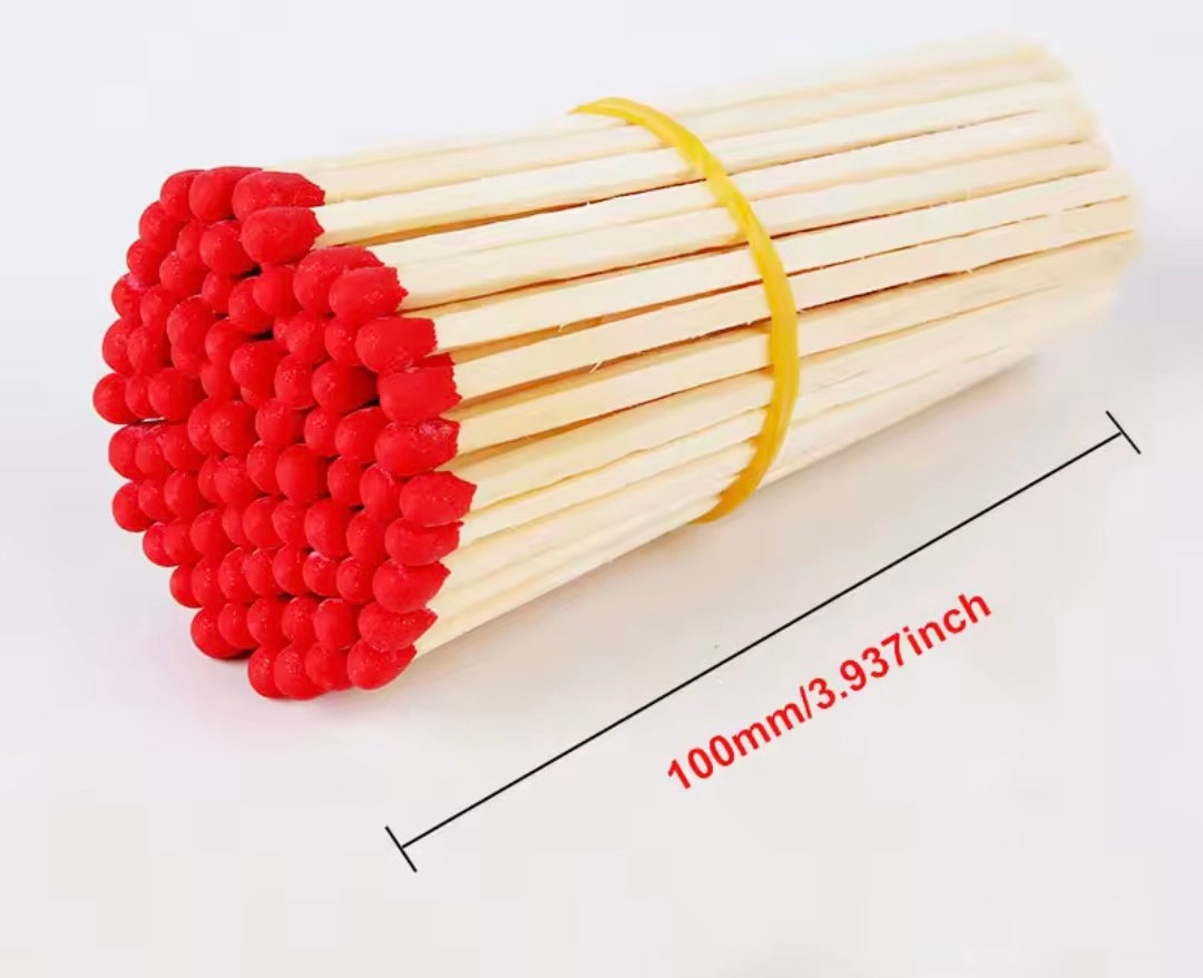 Luxury Long Coloured Matches Refill. 100mm/10cm/4 inches.
