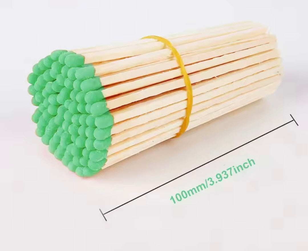 Luxury Long Coloured Matches Refill. 100mm/10cm/4 inches.