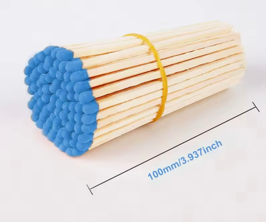 Luxury Long Coloured Matches Refill. 100mm/10cm/4 inches.
