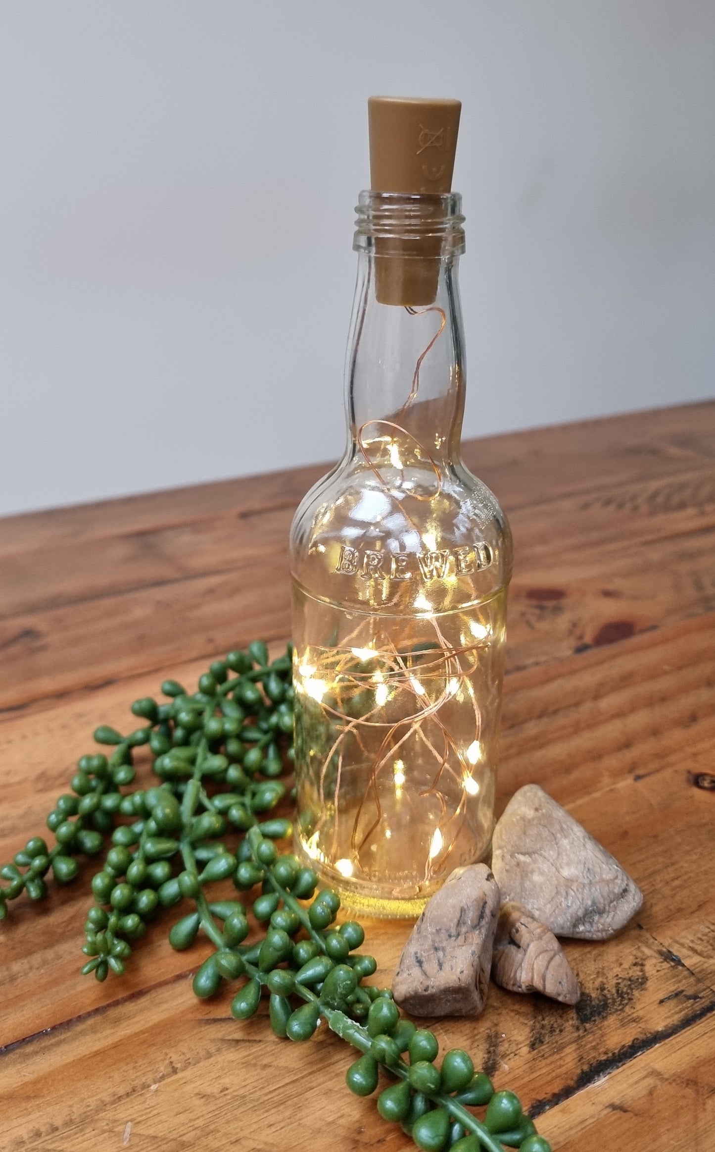 Copper Wire Firefly Fairy Glass Bottle With Warm Lights. Perfect For Weddings, Birthdays, Table Settings, Home Decor, Corporate Gifts