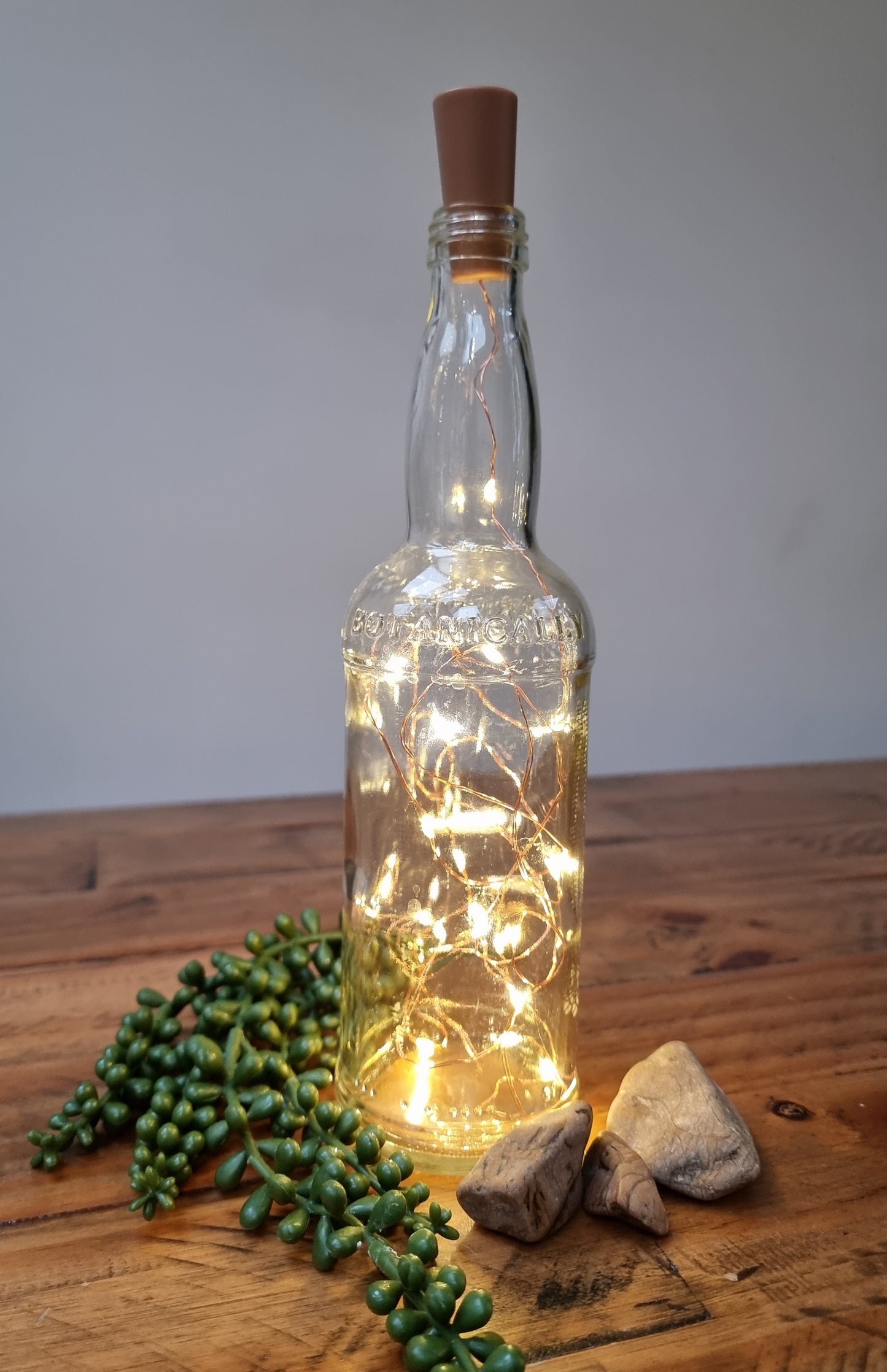 Copper Wire Firefly Fairy Glass Bottle With Warm Lights. Perfect For Weddings, Birthdays, Table Settings, Home Decor, Corporate Gifts