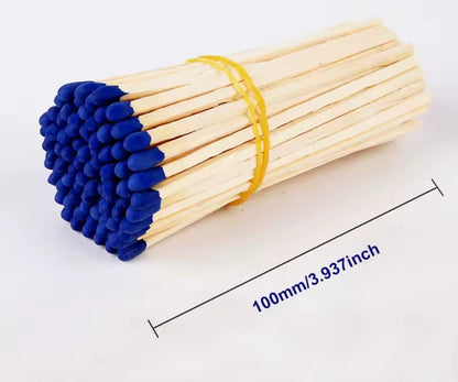 Luxury Long Coloured Matches Refill. 100mm/10cm/4 inches.