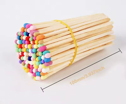 Luxury Long Coloured Matches Refill. 100mm/10cm/4 inches.