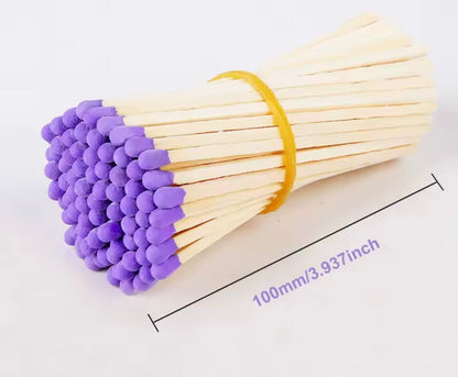 Luxury Long Coloured Matches Refill. 100mm/10cm/4 inches.