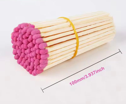 Luxury Long Coloured Matches Refill. 100mm/10cm/4 inches.