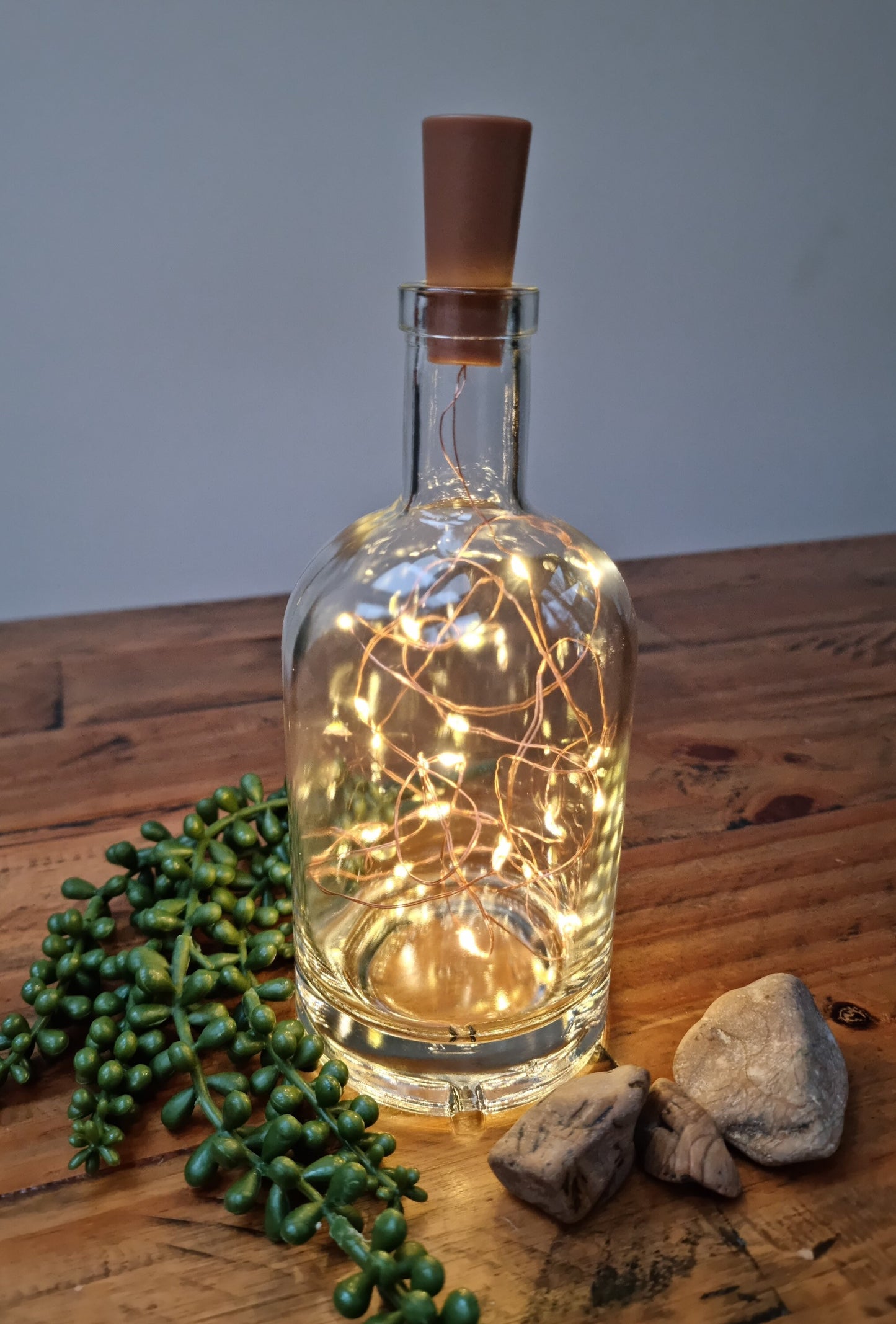 Copper Wire Firefly Fairy Glass Bottle With Warm Lights. Perfect For Weddings, Birthdays, Table Settings, Home Decor, Corporate Gifts