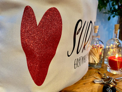 Personalised Tote shopping Bag, Large. Love' the place I live.